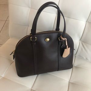 Authentic Coach Peyton Leather Cora Domed Satchel